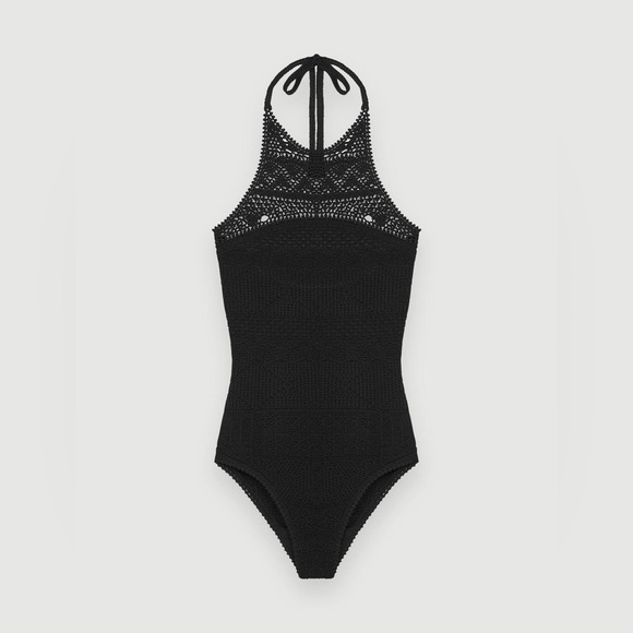 NWT Maje Monbo Crochet Swimsuit Bodysuit Top - Picture 5 of 10